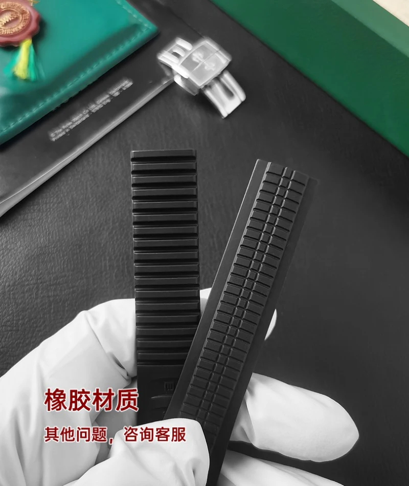 FUYIJIA Custom P-ATEK P-HILIPPE AQUANAUT 5164 Original Watchbands 21MM 22MM Curved Interface Fluororubber Strap Butterfly Buckle