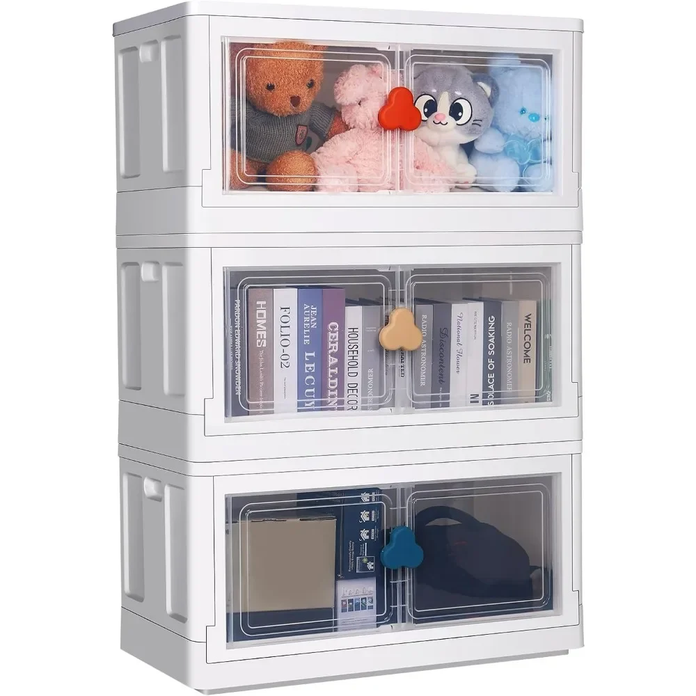 

Stackable Storage Bins with Lids, Plastic Storage Containers, Closet Organizers and Storages