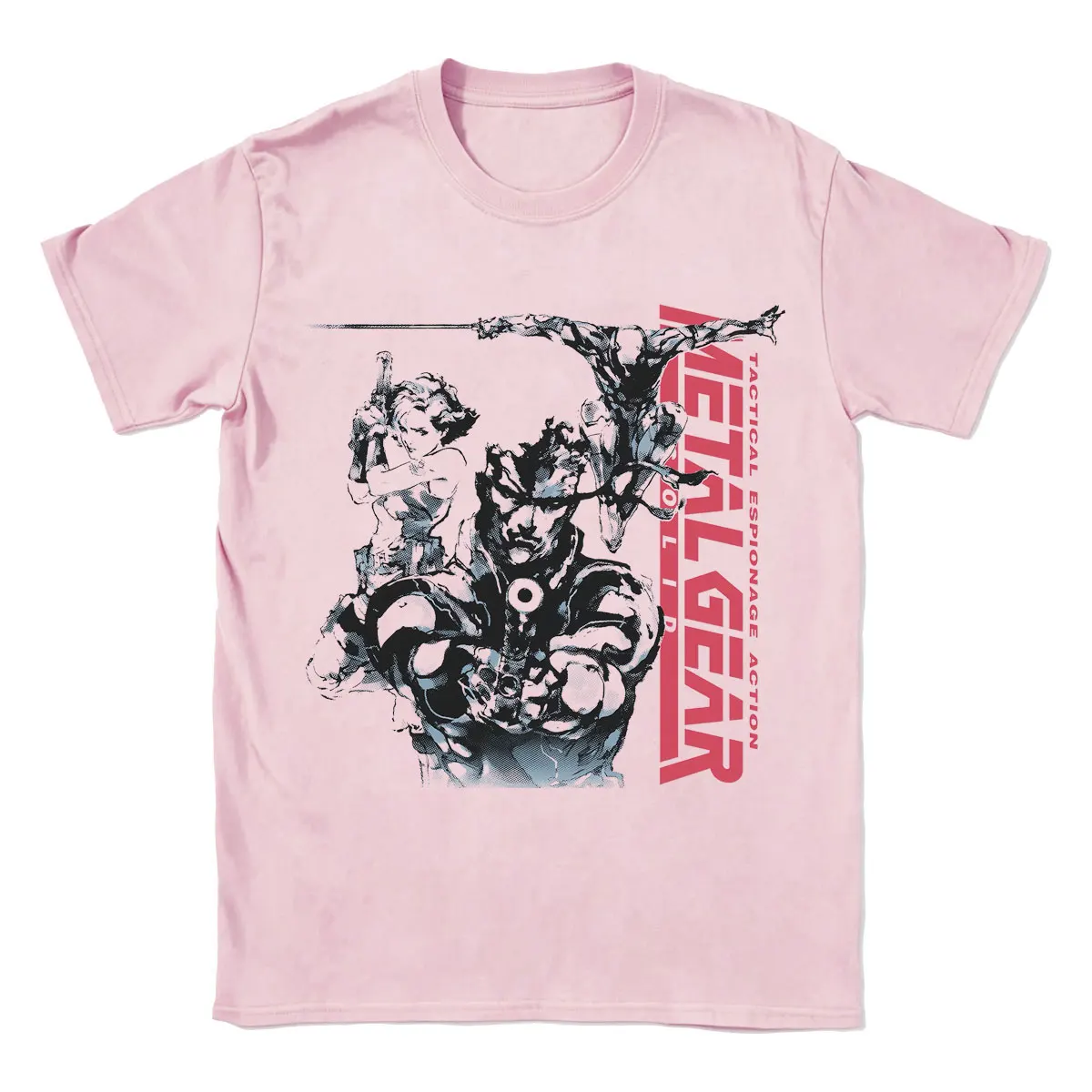MGS1 Metal Gear Solid Meryl Silverburgh Solid Snake Gray Fox Game T-shirts Men Women Clothing Fashion Short Sleeve T Shirt Tops