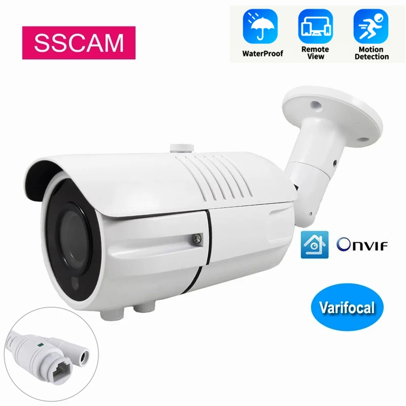 

4K POE Security Camera 8MP Outdoor XMEye Home Street Security 4xZoom Manual Varifocal Video Surveillance Infrared ONVIF Camera