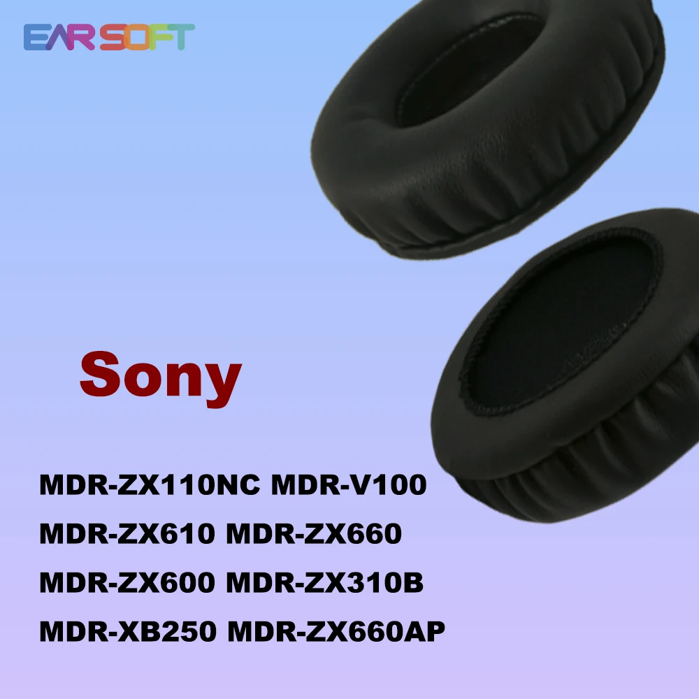 Almohadillas de Repuesto Earsoft para Auriculares Sony MDR-ZX110NC MDR-V100 MDR-ZX610 MDR-ZX660 MDR-ZX600 MDR-ZX310B MDR-XB250 MDR-ZX660AP
