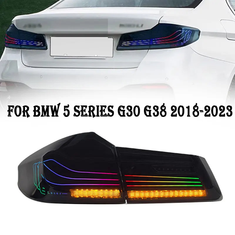 

Автомобильные фары для BMW 5 серии G30 G38 2018-2023, RGB задние фонари, светодиодный проектор, задние фонари, дневные ходовые огни, автоаксессуары
