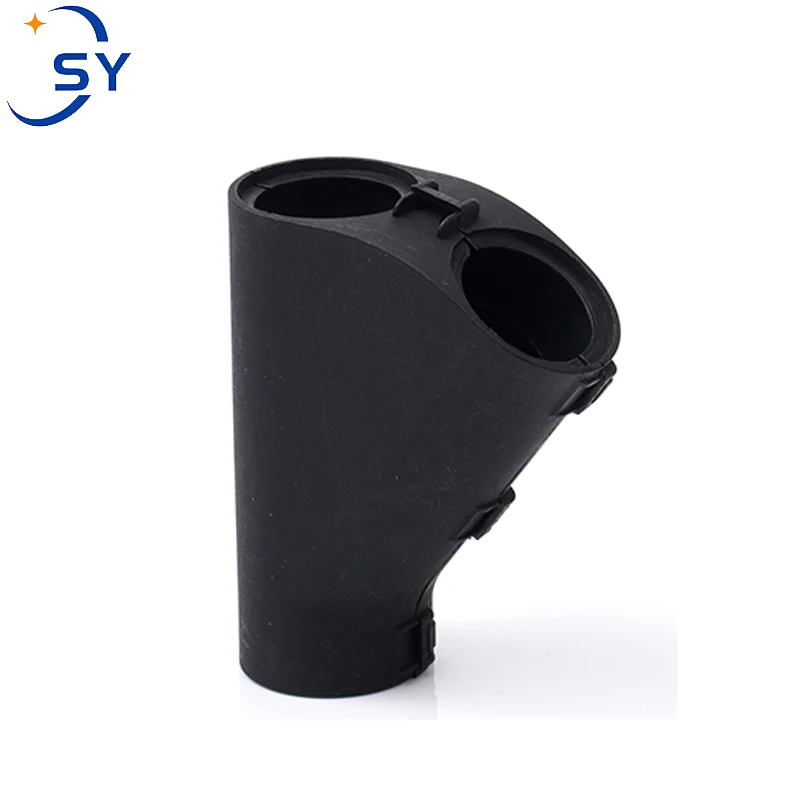 XYWHPGV 90° Corrugated Tube Connector – AD25 Conduit Hose Joint Clamps – 2-Pack Plastic Elbow Fittings For Junction Boxes