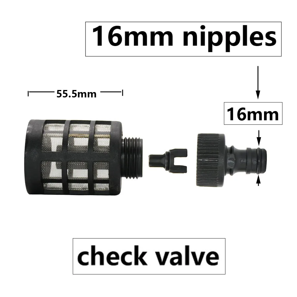 8/10/12/13mm 호스 워터 필터 16mm 젖꼭지 체크 밸브 필터 세차 정원 관개 펌프 필터링 네트 스트레이너 메쉬