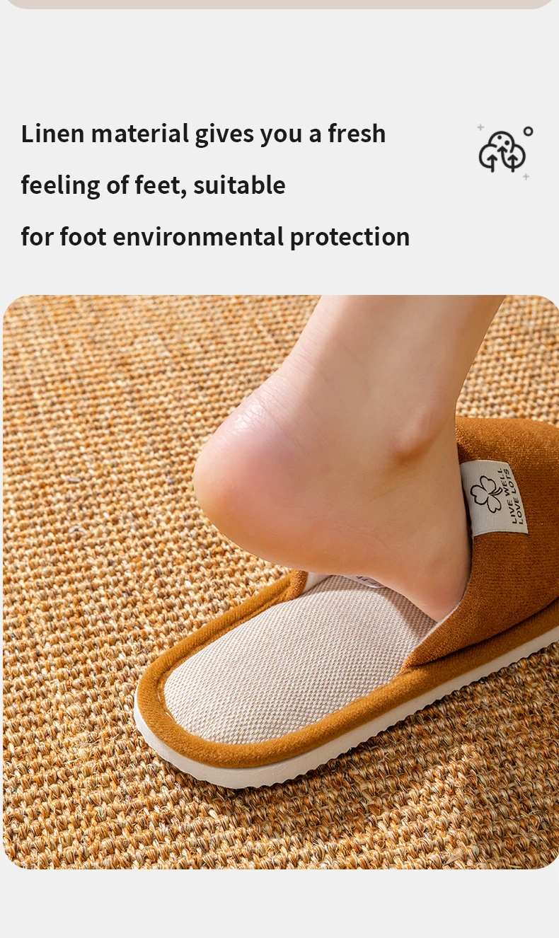 Men's Spring Summer Breathable Slippers Non-Slip Indoor House Shoes,Couples Soft Sole Open-Toe Slippers for All Seasons Home Use