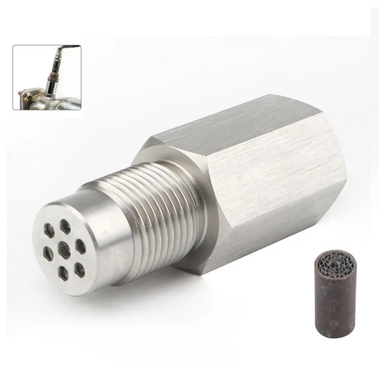 M18 * 1.5 مستشعر الأوكسجين المستقيم العالمي O2 من الفولاذ المقاوم للصدأ مع محول حفاز صغير #4