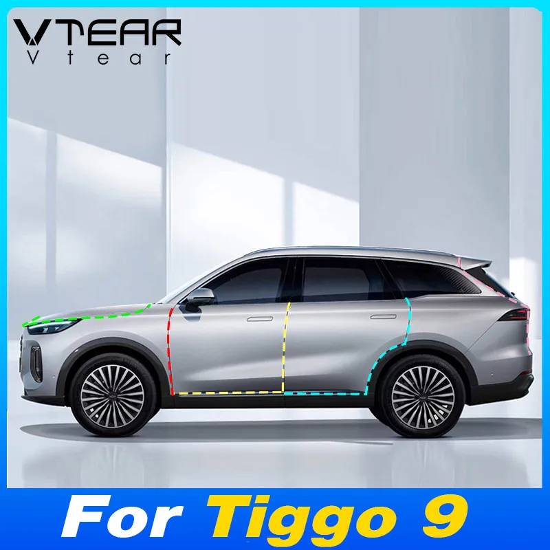 Vtear Car Door Edge Scratch Strip Rubber Sealing Mute Insulation Protect Sticker Molding Decoration Parts For Chery Tiggo 9 2025