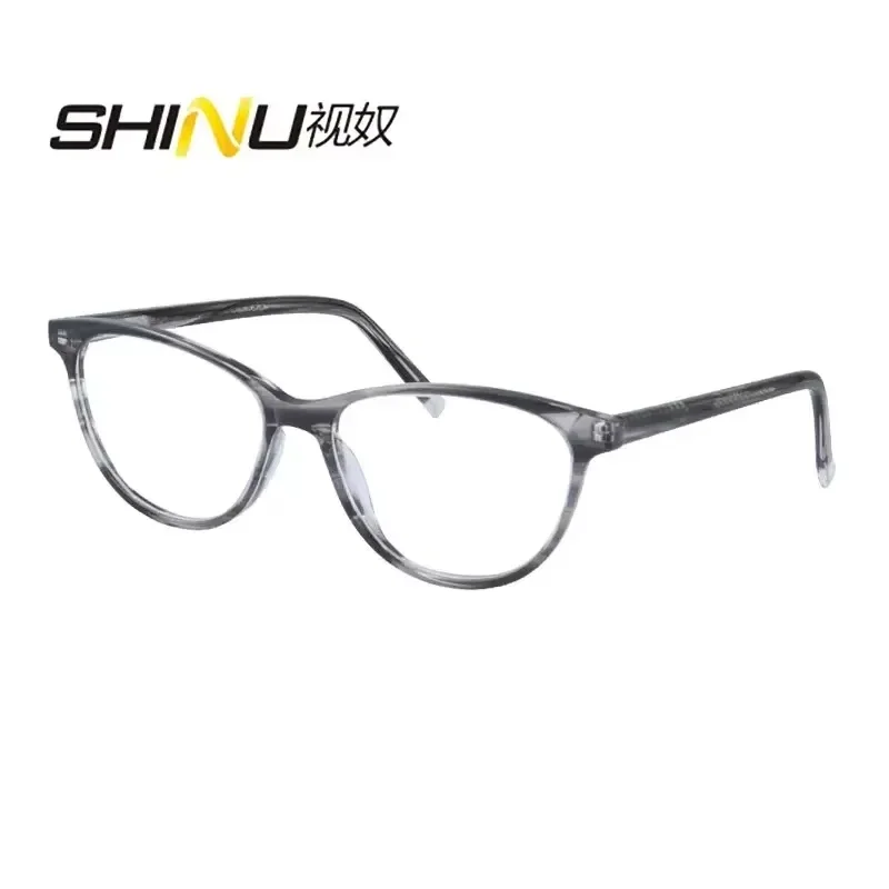 SHINU Progressive Multifocal Glasses Anti Radation Anti Blue Light Cat Eye Glasses Women See Near And Far Magnifying Glasses