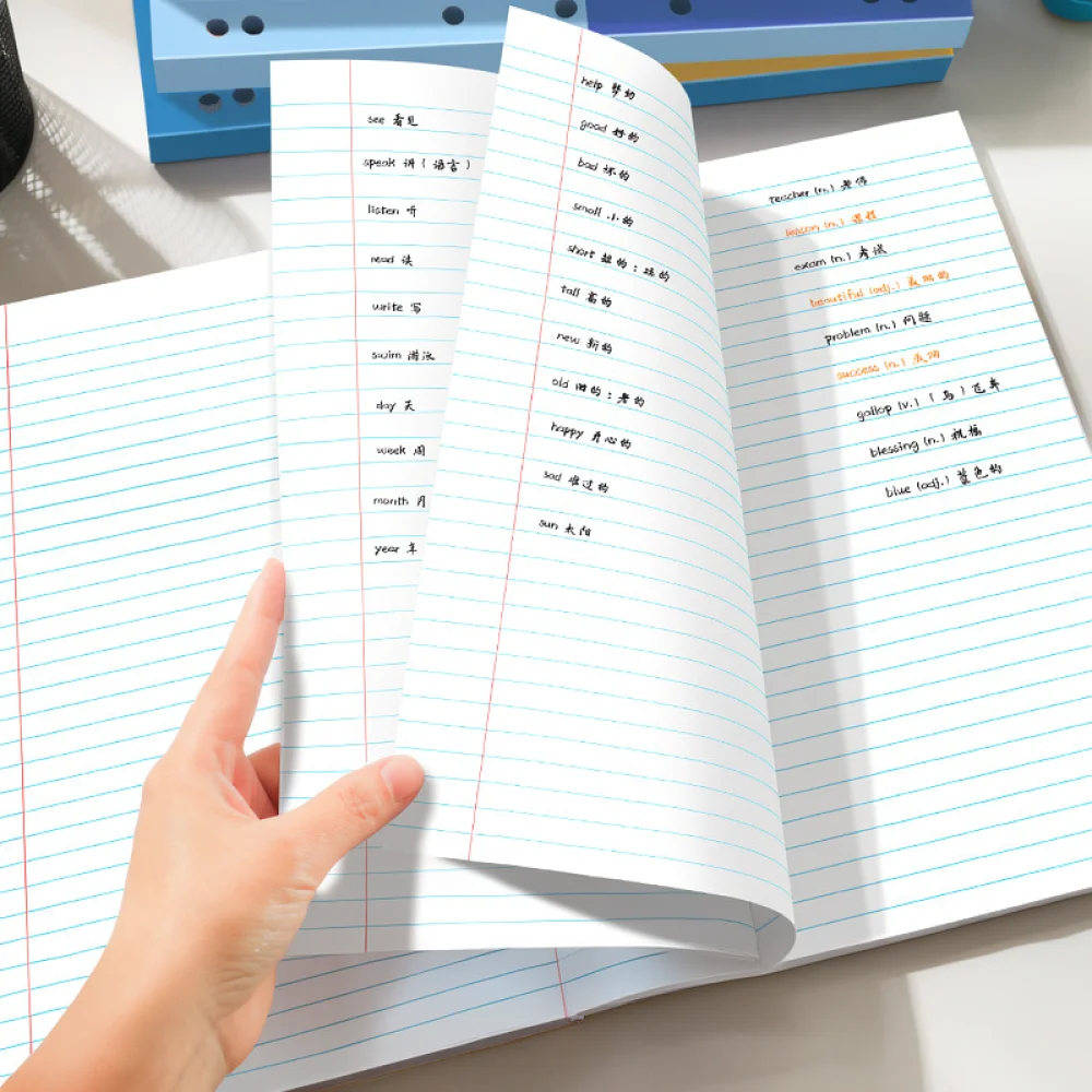 For Sijin A4 Loose Leaf Notebook Thickened Writing Paper Pad Tearable Office School Supply Draft Book Smooth Paper Sheets