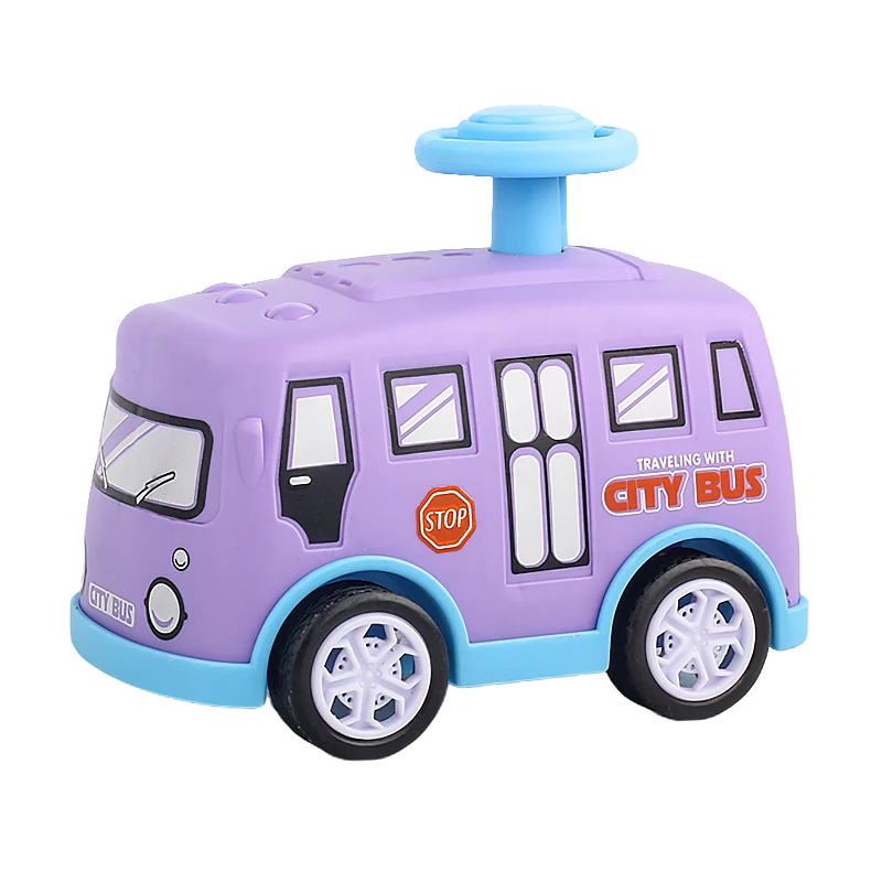 Rebound Inertia Pressing Car Airplane Bus Taxi Children\'s Indoor Parent-Child Interaction Blue Toy Birthday gift