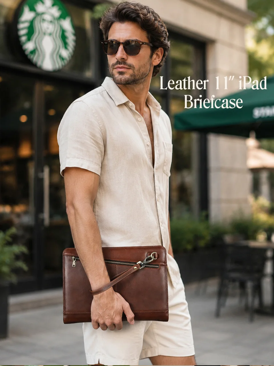 Leather Protective Case for iPADPro 11 with Pen Slot Multi-Function 6.7 Inch Large Screen Phone Bag B5 Notebook Cover