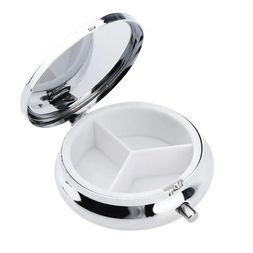 กล่องยาแบบพกพาขนาดเล็กพร้อมลวดลายตกแต่งสำหรับกระเป๋าเดินทางและยาประจำวัน