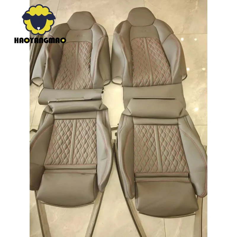 Car Luxury Sport Racing Seat Custom Carbon Fiber Panel Leather Cover Bucket Upgrade RS Seats for Audi A3 A4 A5 A6 A7 Q3 Q5