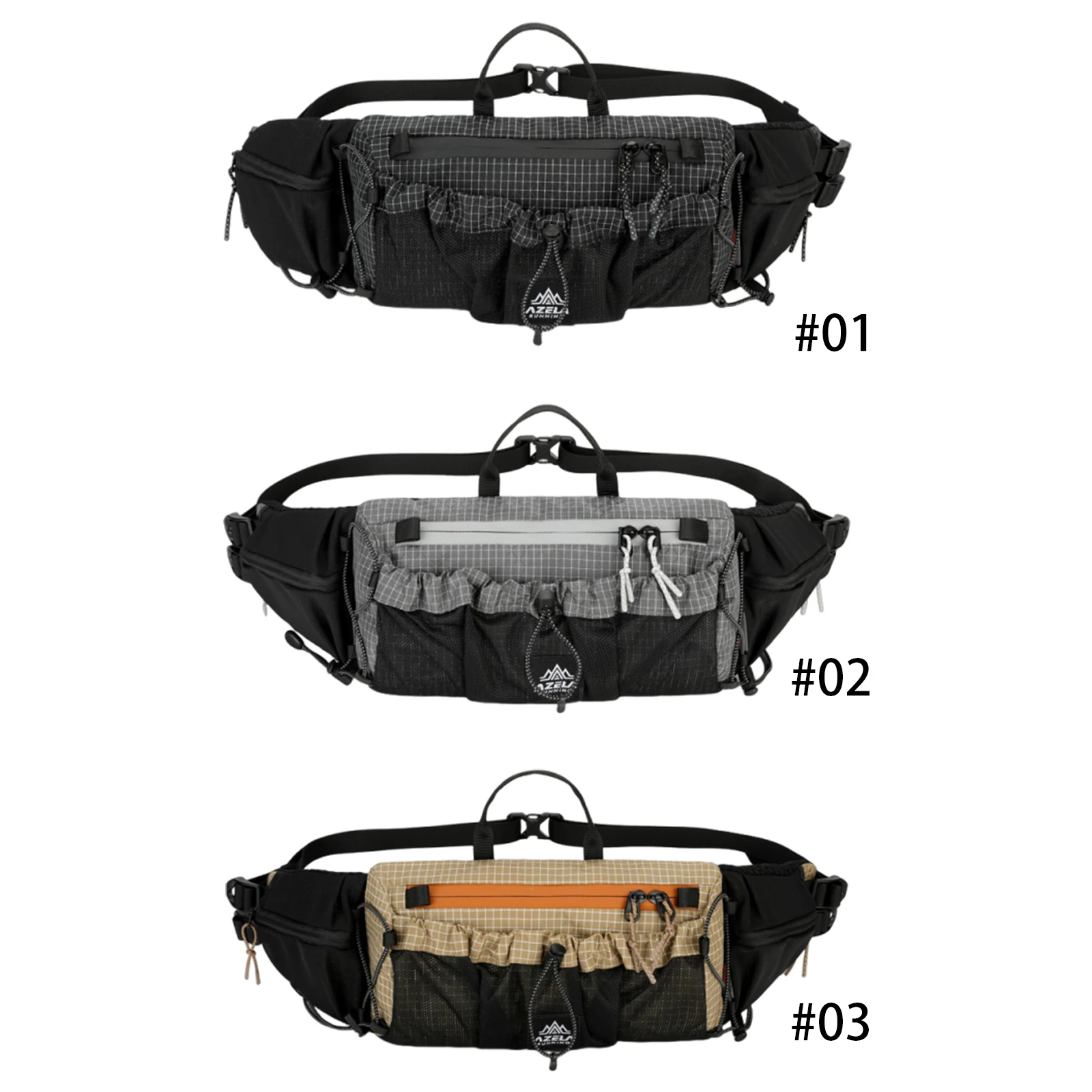 Outdoor Camping Waist Pack Adjustable Strap Lightweight Cycling Chest Bag Multi-Pockets For Hiking/Mountaineering/Travel/Cycling