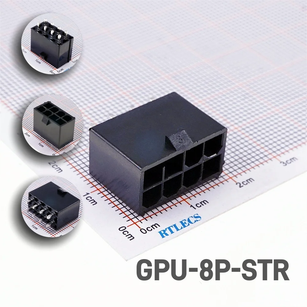 5 Pcs GPU 4.2 mm 6 8 PIN PCB Male Header Through Holes for PCI-E PCIe Graphics Card Video Power Connector Shell