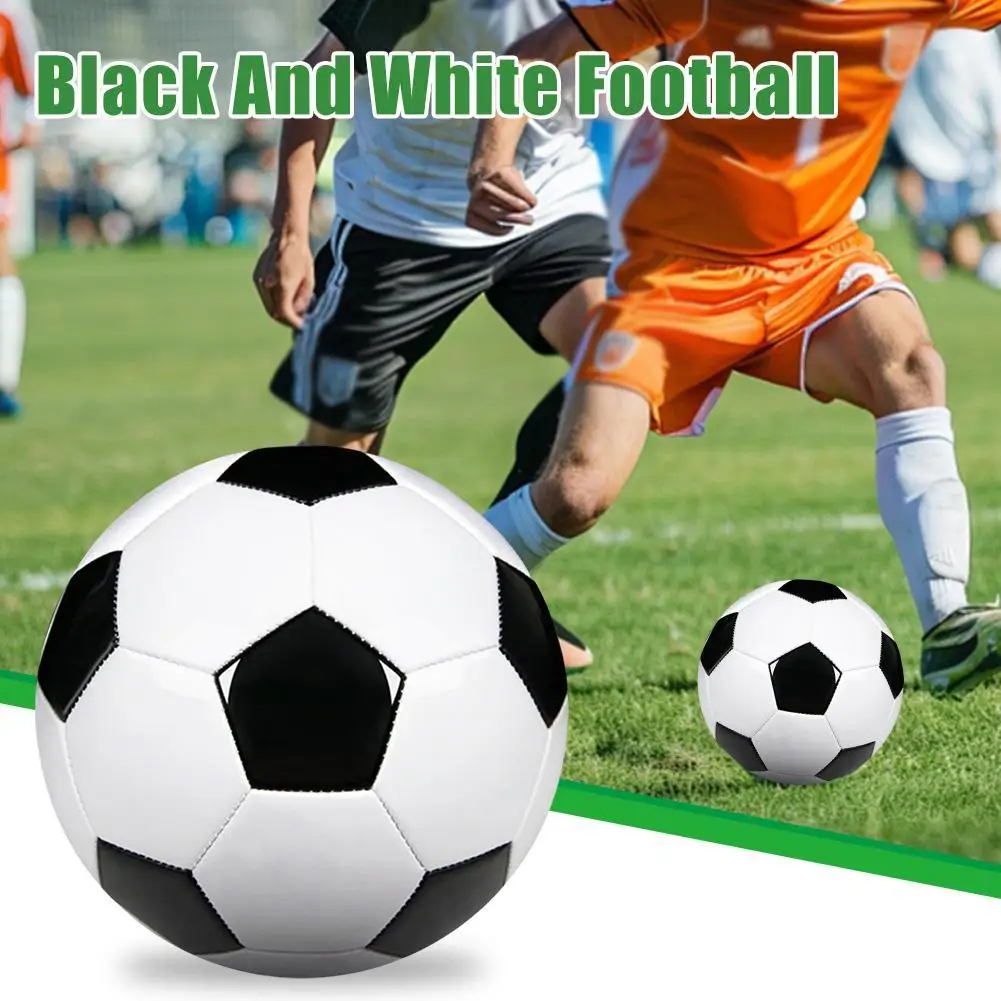 

Professional Training Soccer Balls PU Leather Black White Football Soccer Balls Goal Team Atch Training Balls