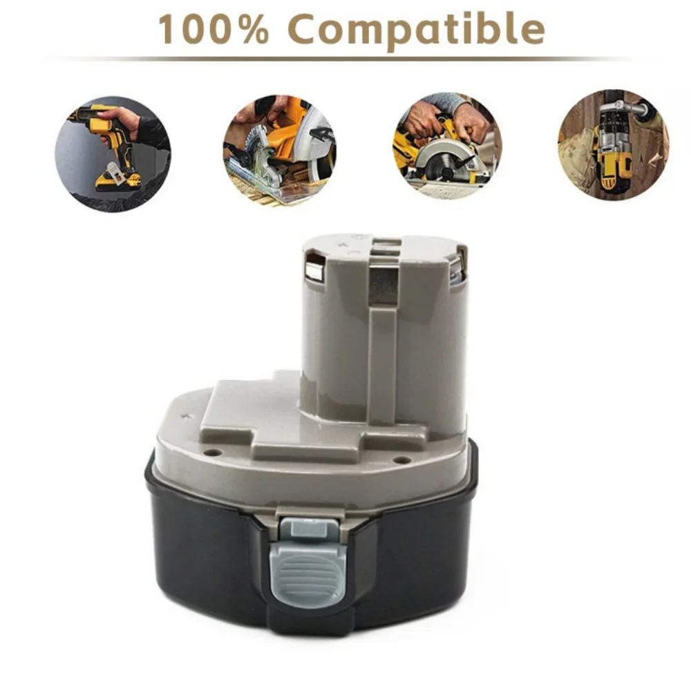 بطارية بديلة Ni-MH 14.4 فولت 6.8 أمبير في الساعة لمثاقب ومفكات ماكيتا اللاسلكية - تناسب الموديلات 1420، 1433، 1434، 1435، 6337D #4