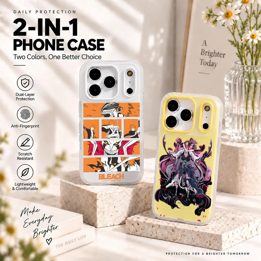 Funda para Teléfono con Diseño de Lejía, Funda Mate 2 en 1 para iPhone 18 17 16 15 14 13 Pro Max, Funda Delgada a Prueba de Golpes