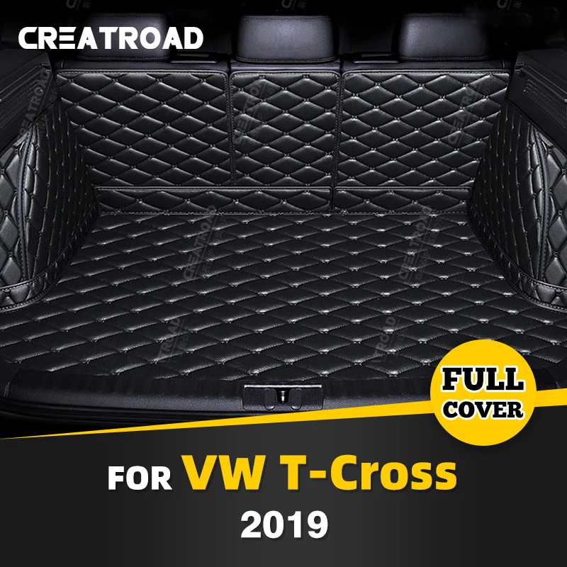 

Автомобильный коврик для багажника с полным покрытием для VOLKSWAGEN VW T-Cross 2019, автомобильная Накладка для багажника, подкладка для груза, защитные аксессуары для интерьера