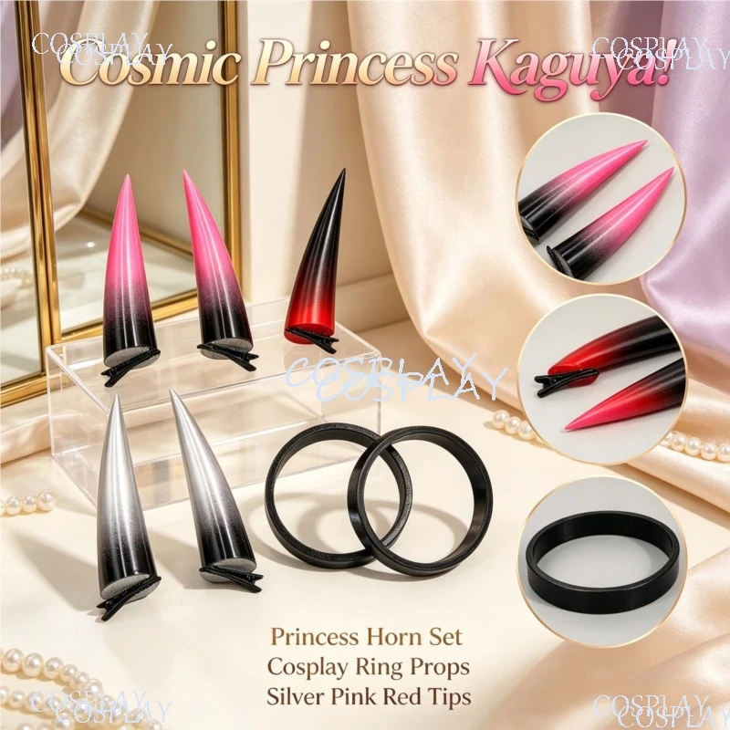 Cosmic Princess Kaguya! Mikado Akira Rai Komazawa Cosplay 3D Printed Beast Horns Bracelet Props Head Accessory for Halloween