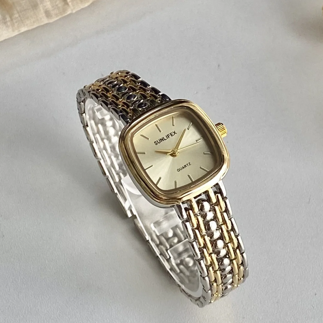 Silver Gold Watches Women Elegant Small Square Dial Ladies Quartz Watch Simple Wristwatches Female Dress Clock zegarek damski