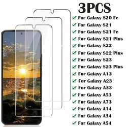Tempered Glass for Samsung Galaxy S22 S23 S21 Plus S20 Fe Screen Protectors Samsung A14 A34 A54 A03S A13 A23 A53 A33 A73 Glass