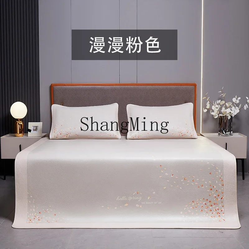 ZYY painted first-layer buffalo leather whole thickened printed soft mat 1.8 meters 1.5 summer three-piece set