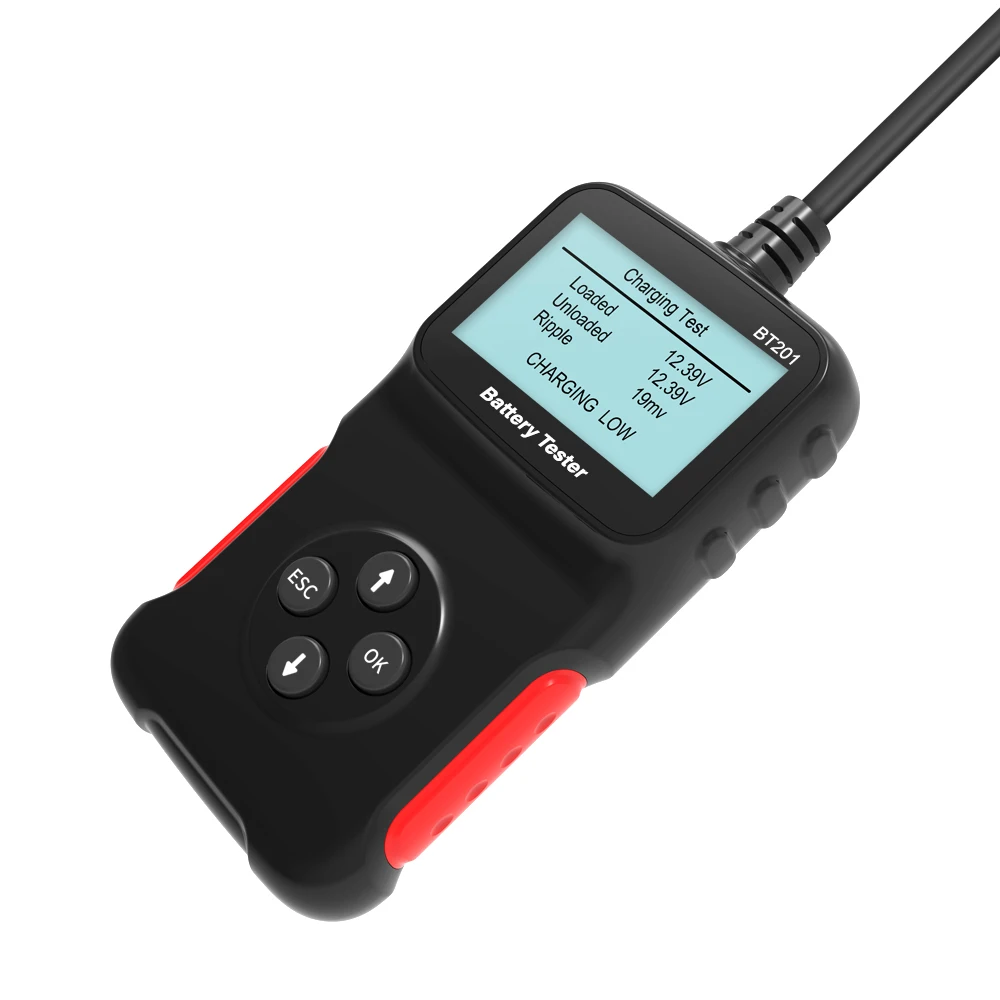 Car Battery Tester 12V Digital  Analyzer Tester with LCD Screen Autool BT201 Cranking Charging Circut Diagnostic Tool