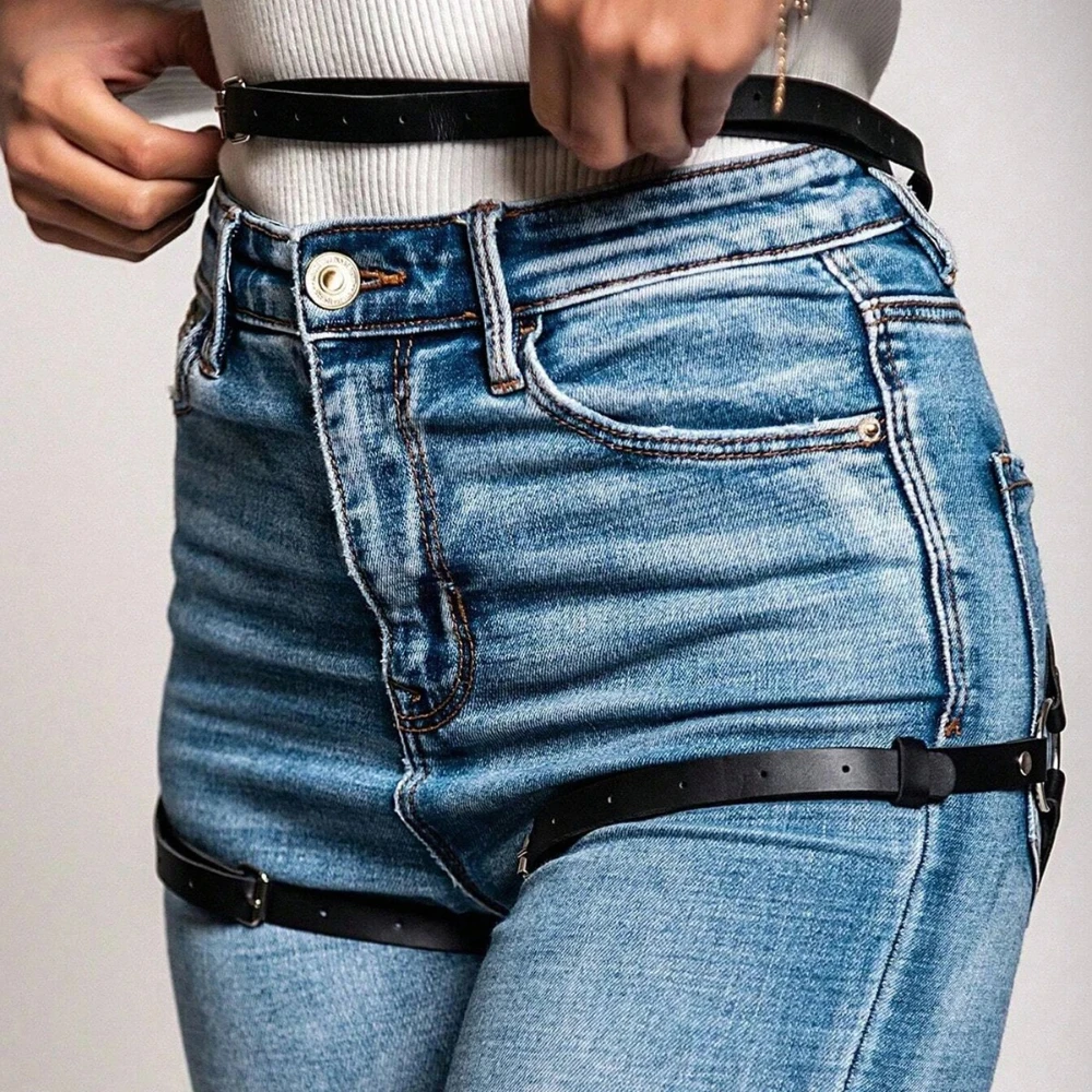 女性ファッションベルトストリートスタイル女性のためのクールな - Street Fashion Goth のレビューと価格