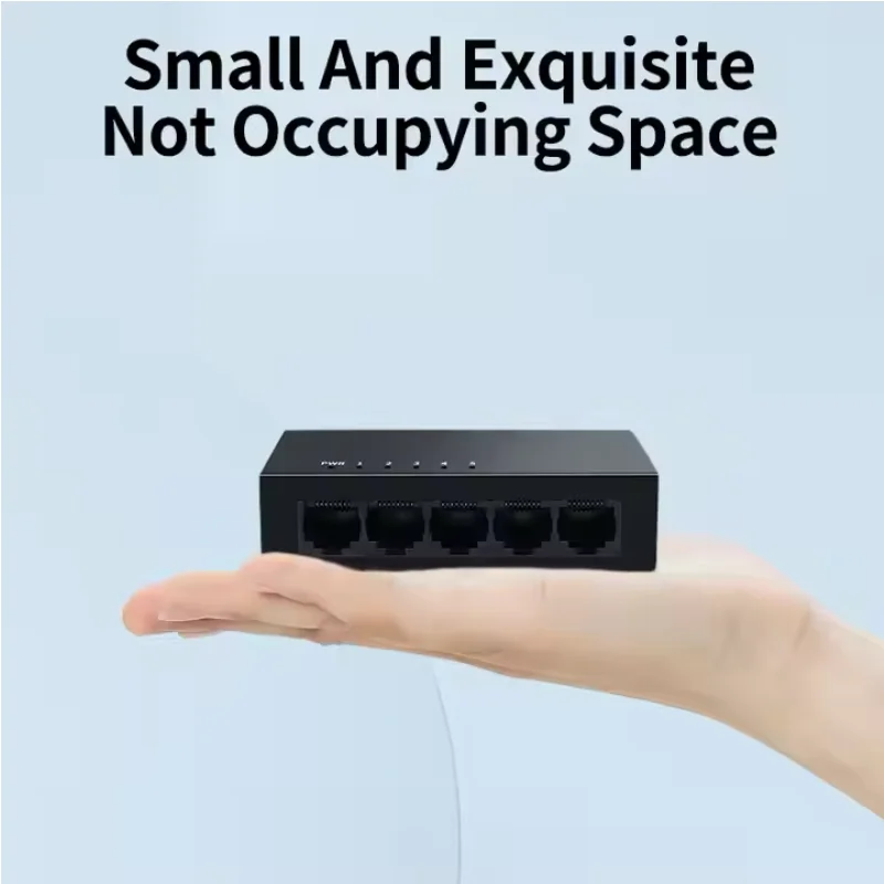 5 Port Gigabit Ethernet Switch 1000M Metal Plug & Play Unmanaged Network Fast Switch for IP Camera Surveillance Homelab Switch