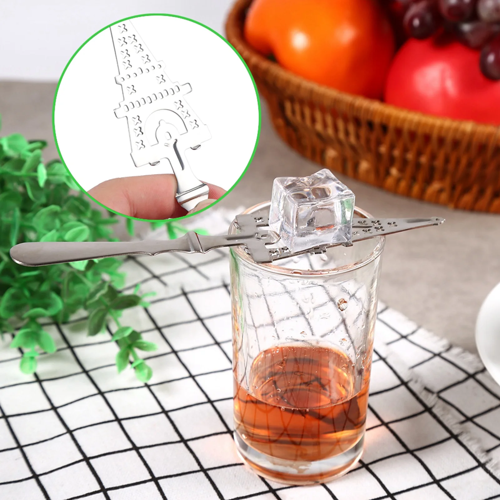 304 Edelstahl einzigartiges Design Cocktail Glas Tasse Trink filter Wermut Löffel Trink löffel Absinth Löffel