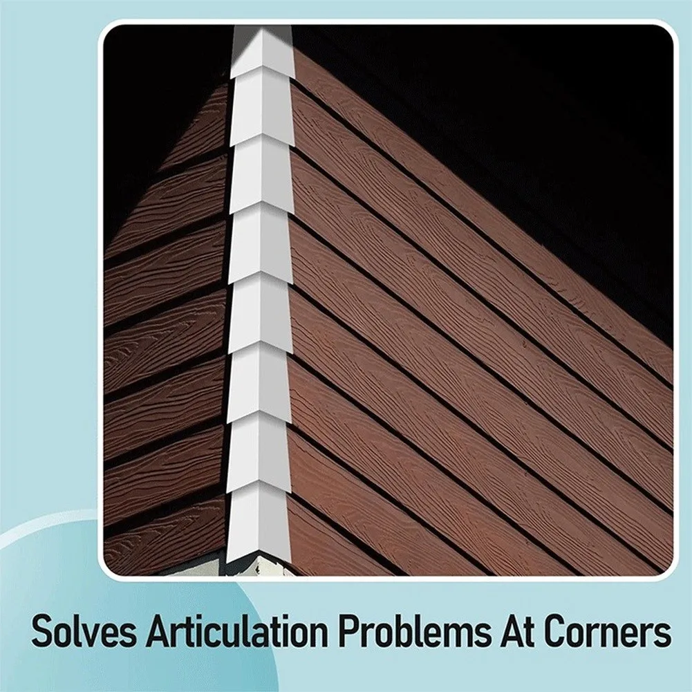 8pcs Aluminum Siding Corners Trims  For Wooden House Mobile Home Exterior Siding Corner Cap With Screw For Home Decor