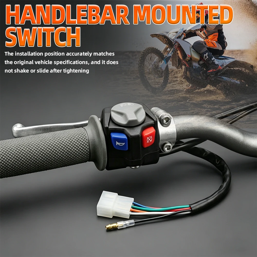 Motorrad-Scheinwerfer-Hupen-Abschalterschalter für KTM EXC XCW EXCF TPI 125 150 200 250 350 450 500 525 530 für Husqvarna TE FE TX – Detail 2