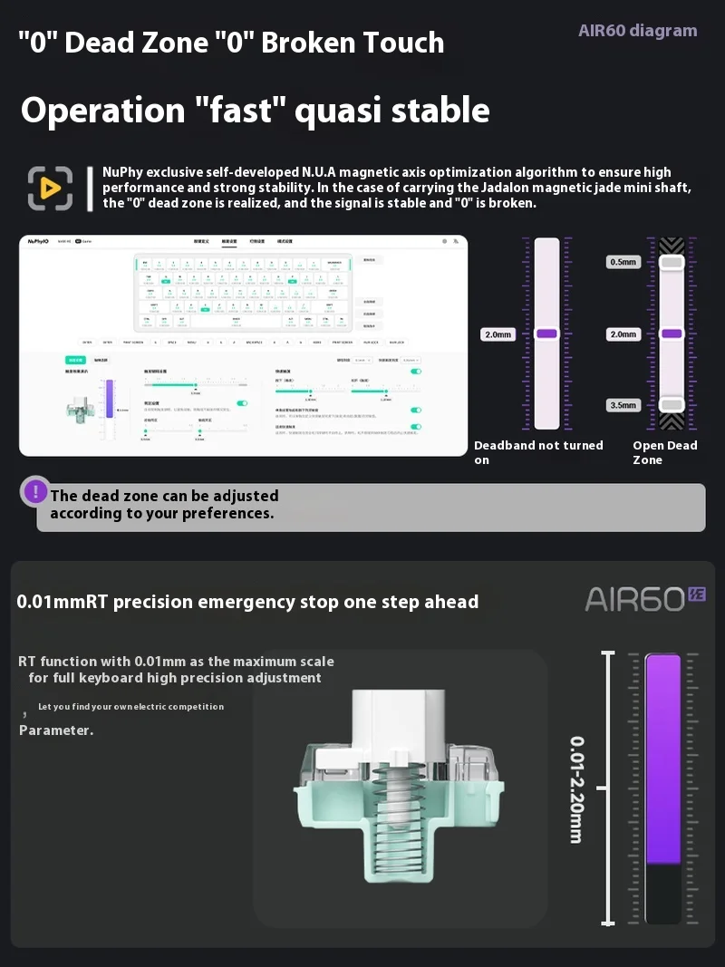 Imagem -05 - Nuphy-teclado Magnético do Jogo do Interruptor Mini Eixo do Jade Baixo 8k Contrato Fingerless ar 60