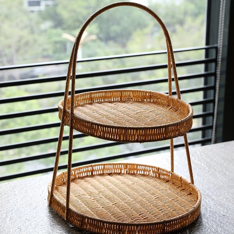 

Многоярусная фруктовница Ele: Поднос для послеобеденного чая в стиле Кенса, роскошный европейский дизайн, декор для журнального столика в гостиной