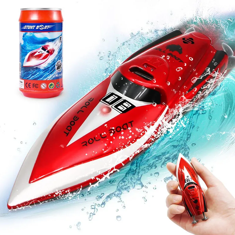 Mini Remote Control Boat RC Boat 2.4Ghz 360 Rotating bulit-in Rechargeable Battery Swimming Pool Toys Remote Control Boats