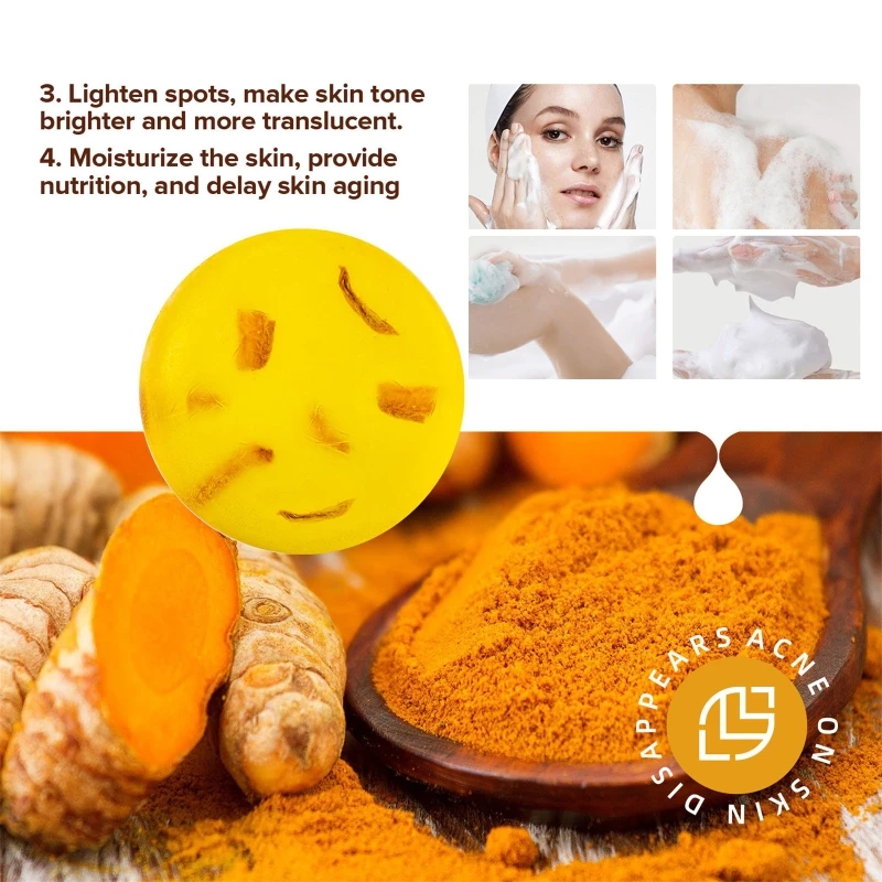 สบู่หน้าขมิ้น สบู่สิว และสบู่ล้างหน้าสบู่สำหรับผู้หญิงของขวัญผู้ชาย