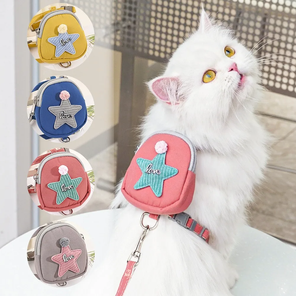 Pet Teddy, Little Dog, Cat Going Out, Cat Backpack, Chest Strap, Traction Rope, Dog Walking Supplies