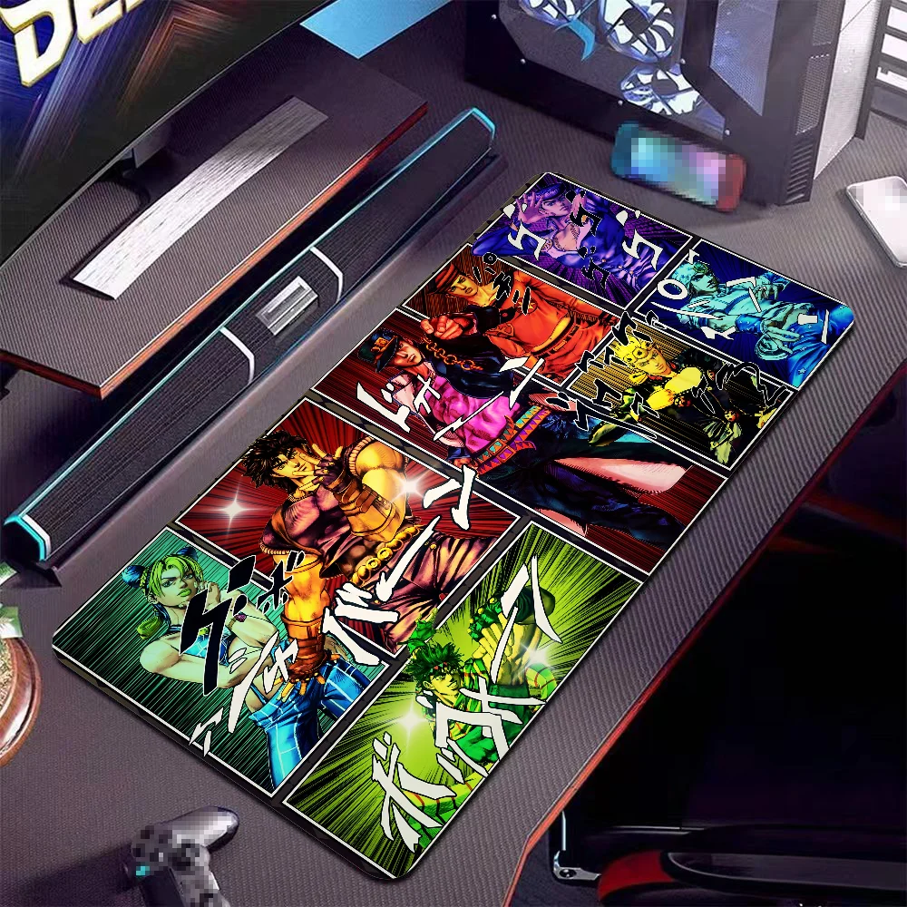 

JoJos B-Bizarre A-Adventure Mousepad Large Anti-Slip Mouse Pad Stitched Edges Mat Durable Desk Laptop Gaming​ Keyboard Pad XXL