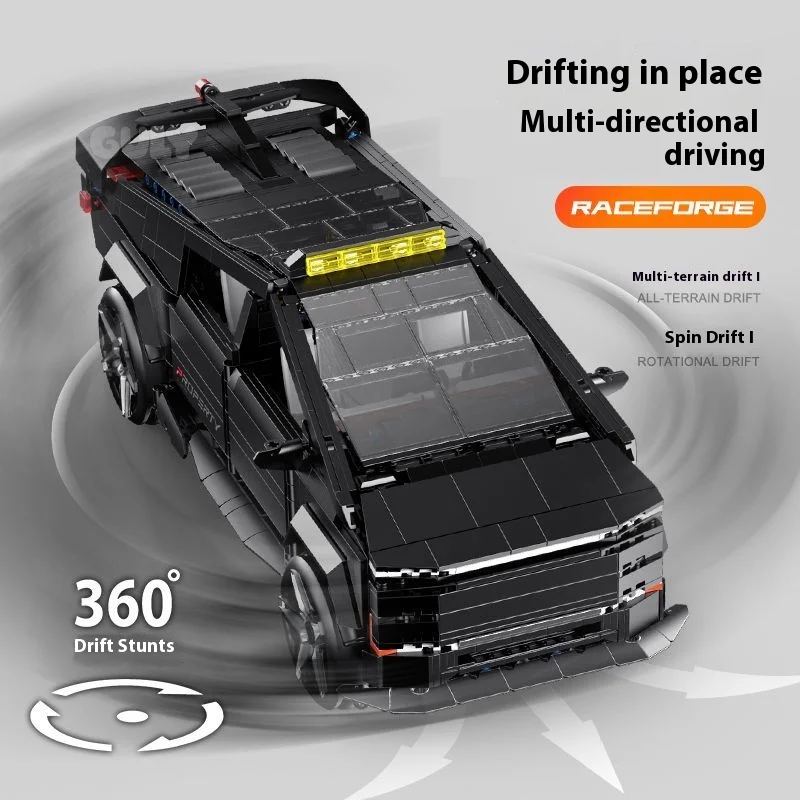 ไซเบอร์พังค์รถกระบะ MOC บล็อกอาคารของเล่นรถออฟโรดรถรุ่นของเล่นเด็กฮาโลวีนคริสต์มาสของขวัญ