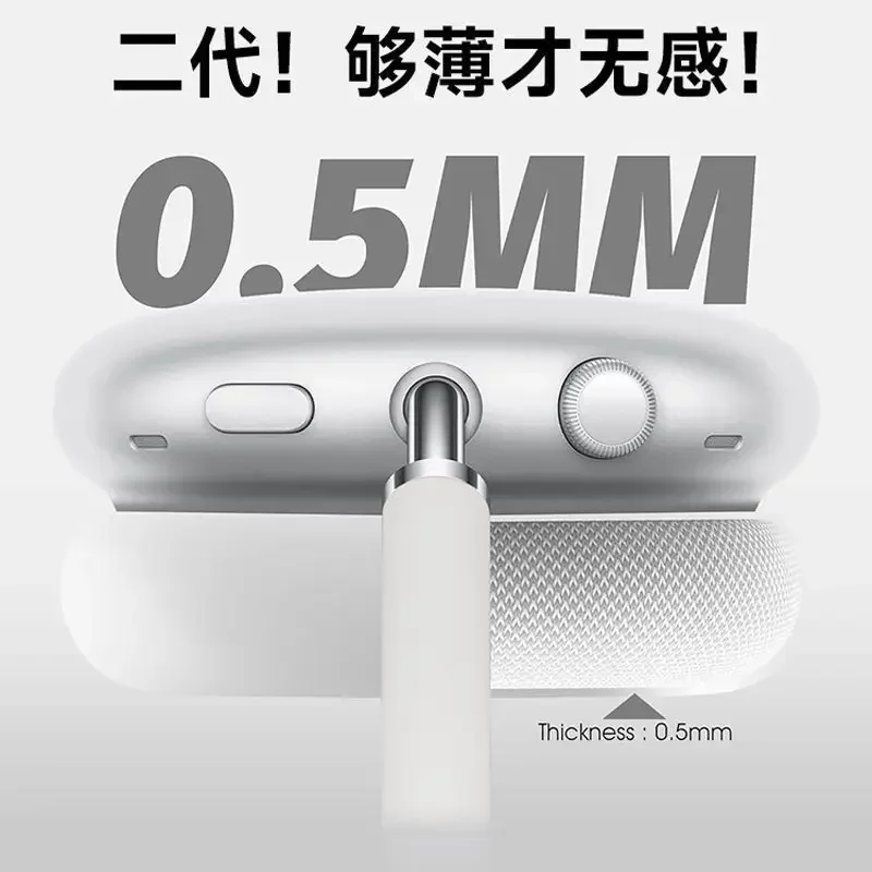 

Purple Color Silicone Cover TPU Transparent Case Three Piece Set Suitable for 2024 AirPods Max/2 Scratch resistant Tamum