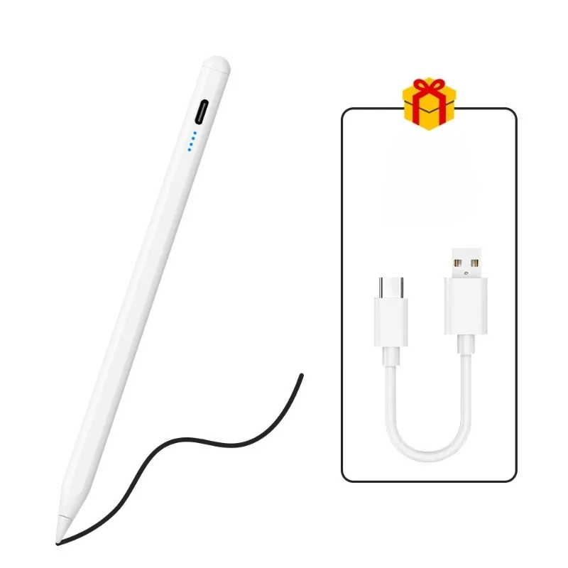 Caneta stylus universal com controle de toque de precisão, design de carregamento magnético, rejeição de palma, tablet universal, ferramenta de desenho criativa