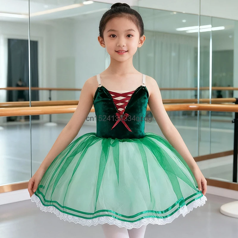 Children's Ballet Skirt Swan Dance Skirt Gauze Skirt Tutu Dress Girl Ballet Dance Practice Clothing Ballet Performance Dancewear