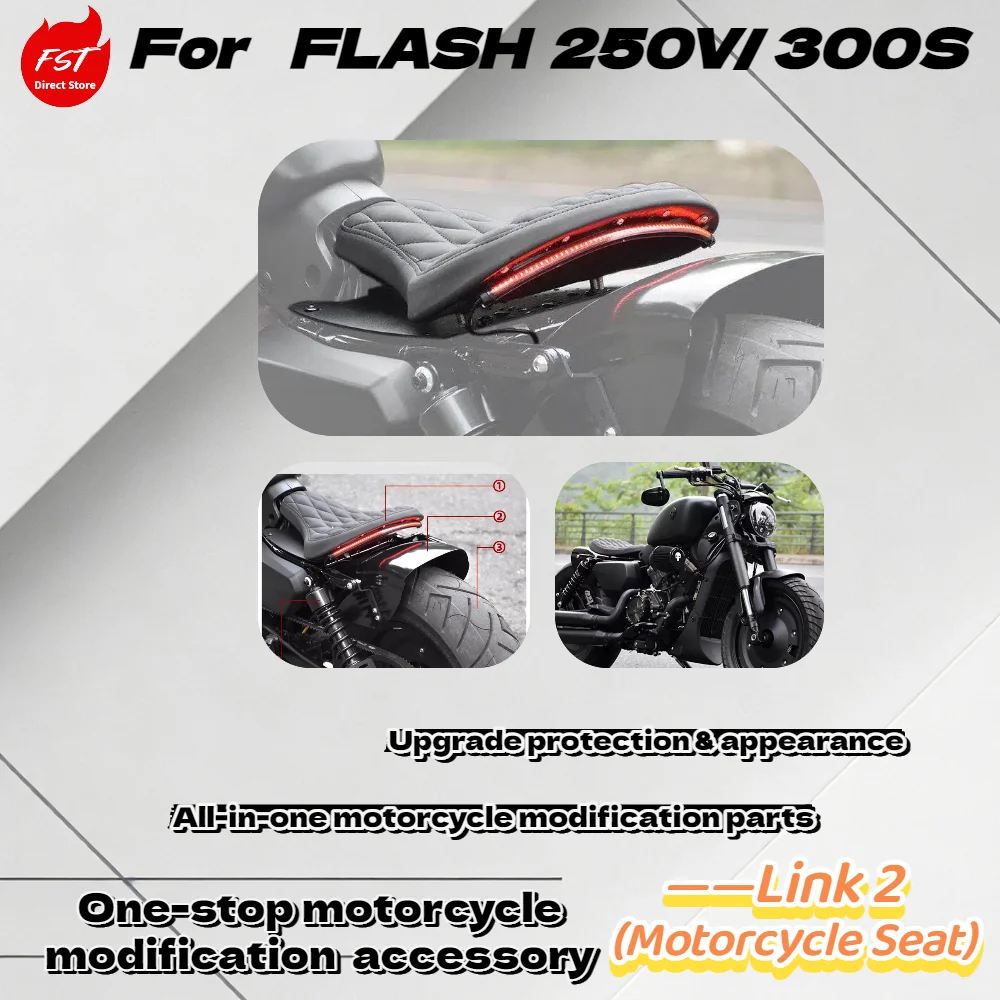 

For Flash 250V 300S Black Warrior Full Mod Kit Handmade Seat Waterproof Board 3-in-1 Light Bar