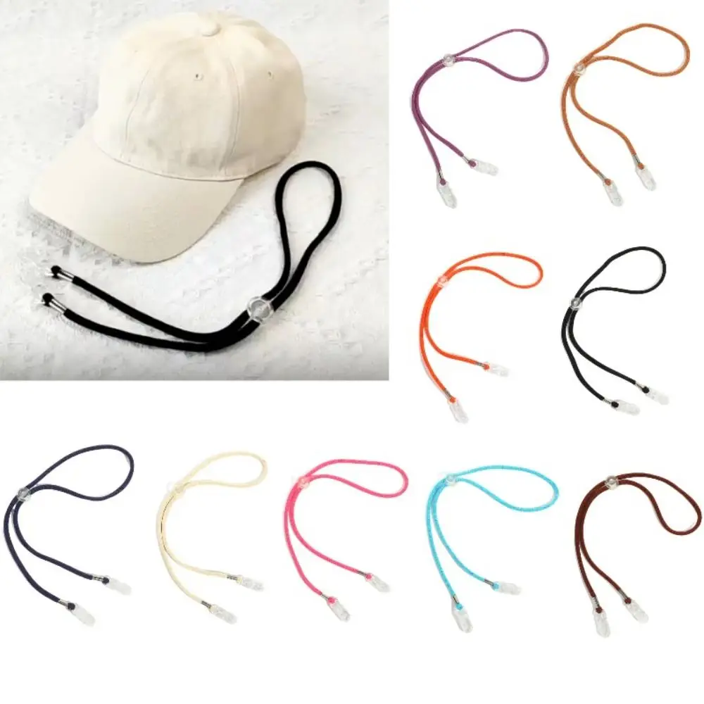 Portable Anti-lost Windproof Hat Strap Adjustable Multifunctional Hat Wind Rope with Clips Hat Retainer Hat