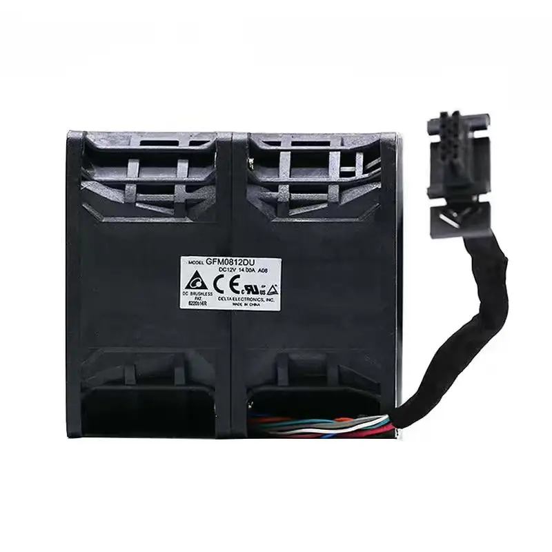 for Delta GFM0812DU 80mm 12V 14A High-Speed Turbo Cooling Fan 13800RPM 190CFM for Motorcycle Mod, Server, Data Center