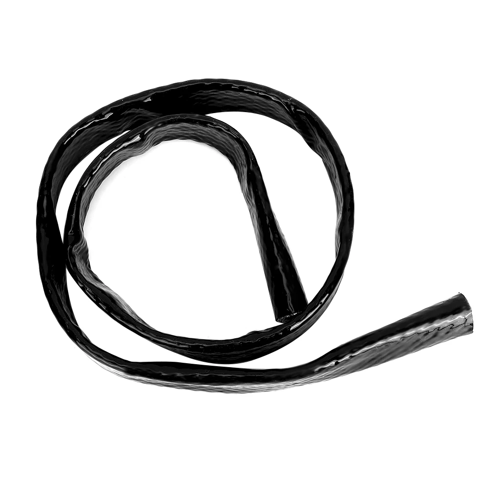 AN12 Black Fire Sleeve Braid Flame Heat Shield 3/4 x 3.3ft ID 0.7in Fuel Hose Protector Black Heat Fire Sleeve