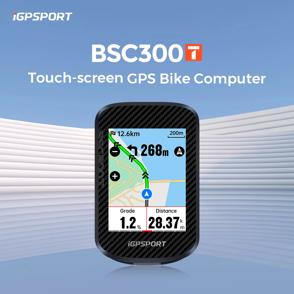 iGPSPORT BSC300T Touch-screen Bike Computer Global Colorful Map Wireless Cycling Computer  Support E-bike