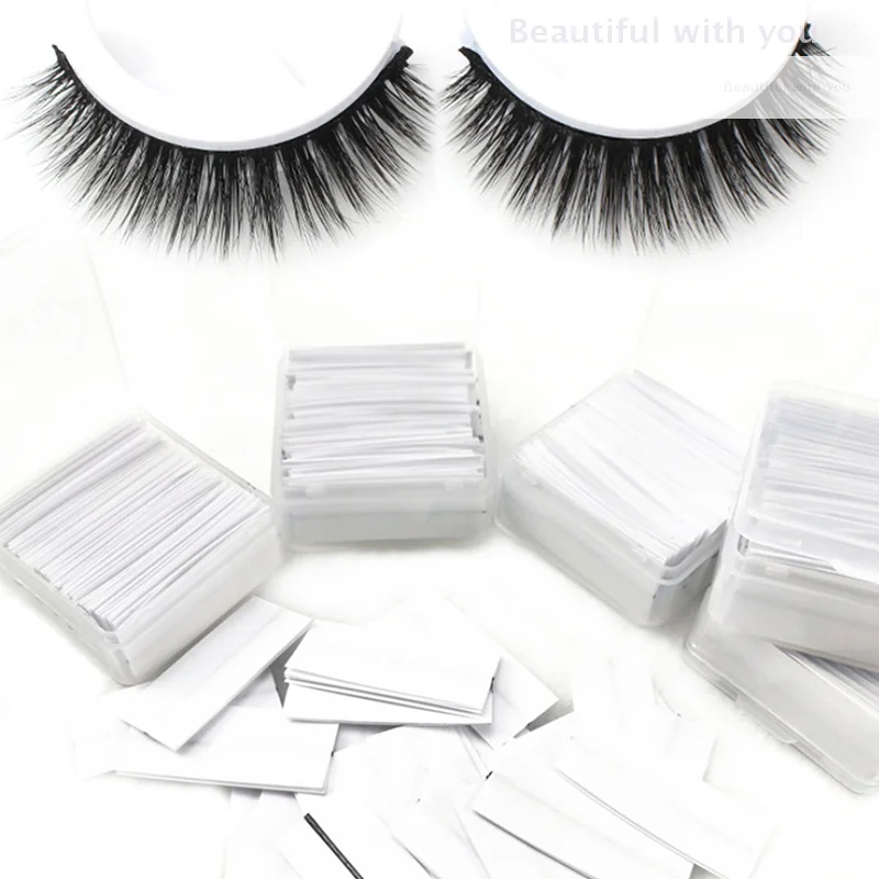 10/20/34pcs Reusable Self-Adhesive Self Adhesive Lash Strips Glue Free Self Adhesive Glue Strips Natural Look Makeup Tools