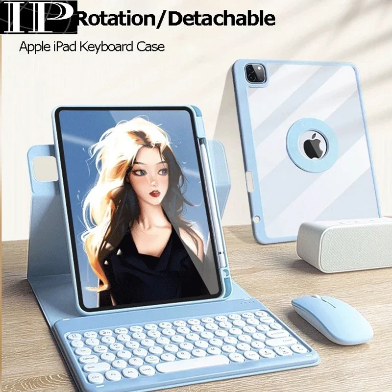 

Detachable Case with Keyboard for iPad Pro 11 2022 10.5 Air 5 Air 4 10.9 10 generation Case 10.2 9th Air 3 Tablet Keyboard Case